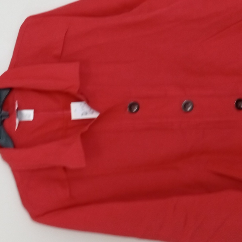 Christopher and Banks New Orange 3/4 Sleeve Linen Blend Jacket Size XL